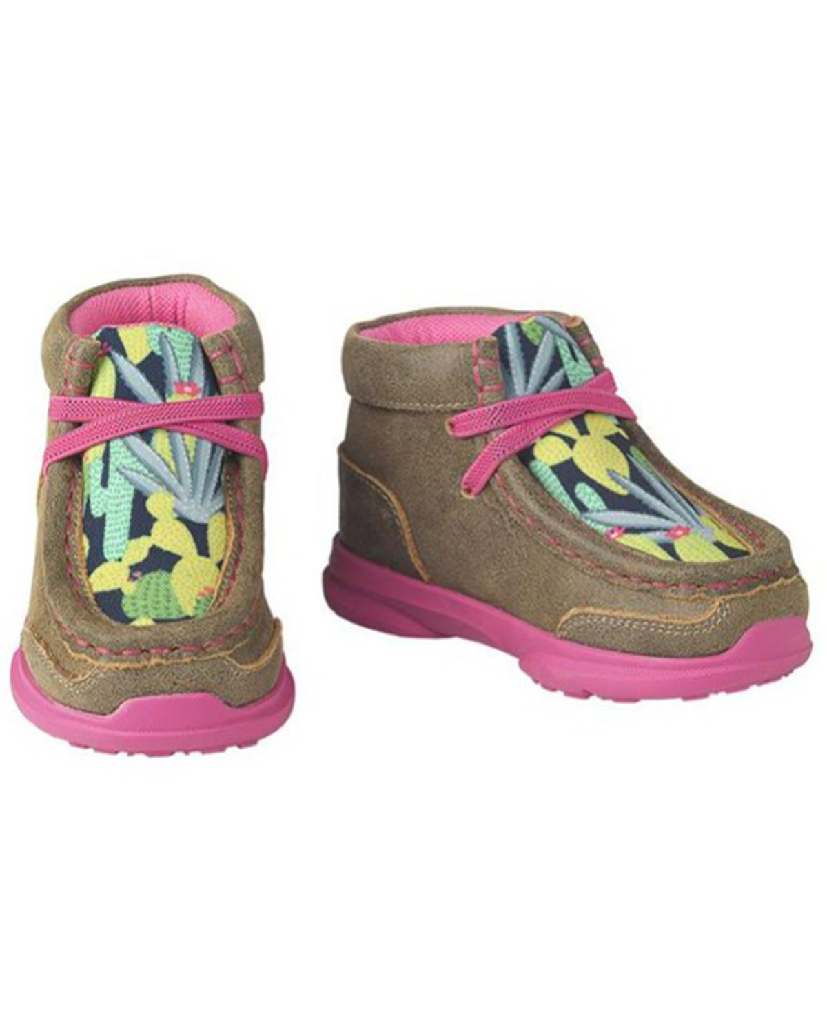 Ariat Toddler-Girls' Lil Stomper Rosewell Cactus Print Lace-Up Chukka Shoes