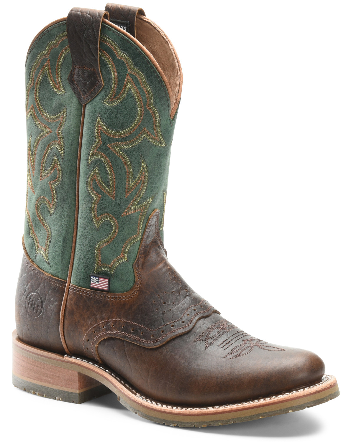 men's round toe western boots