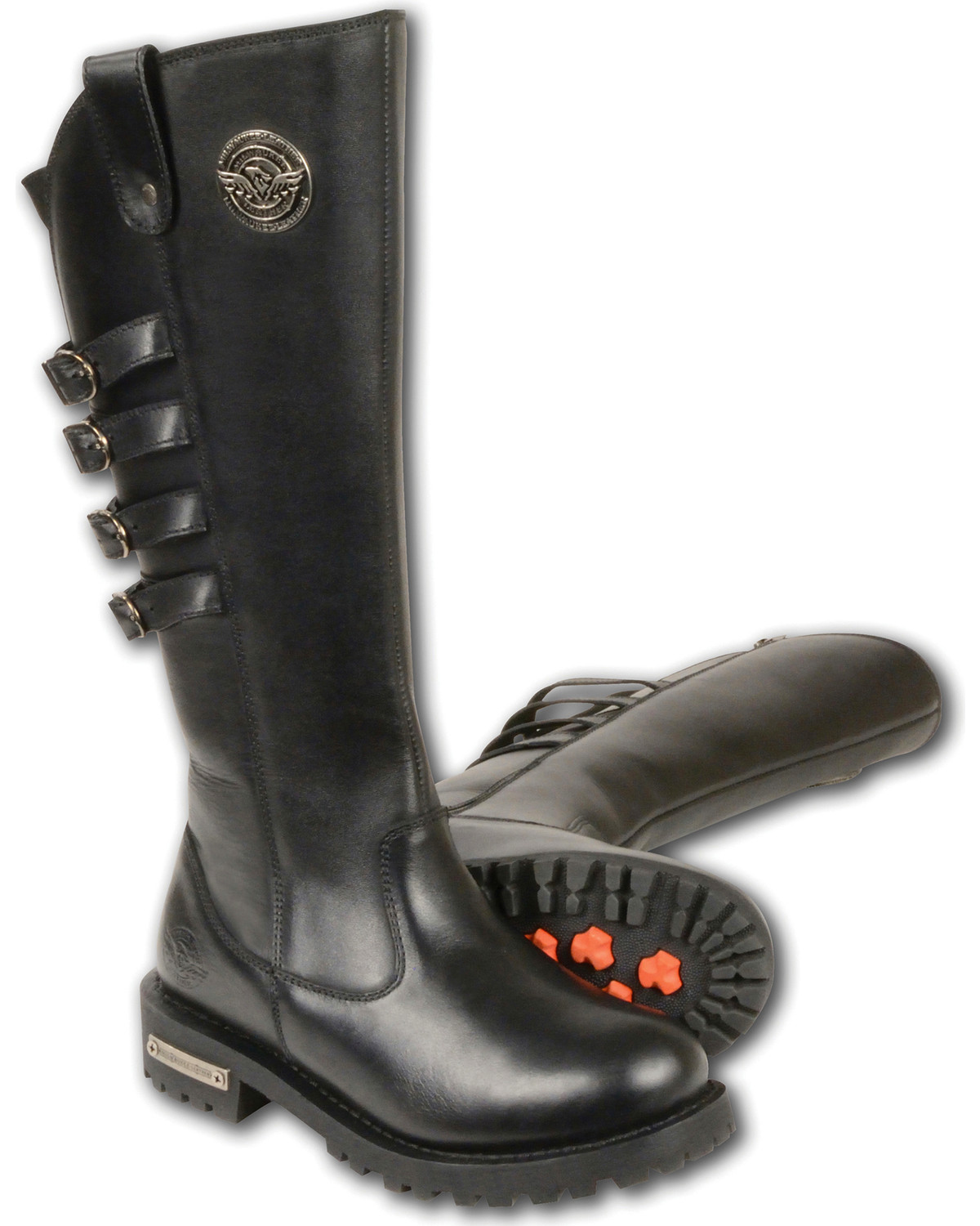 womens black leather riding boots