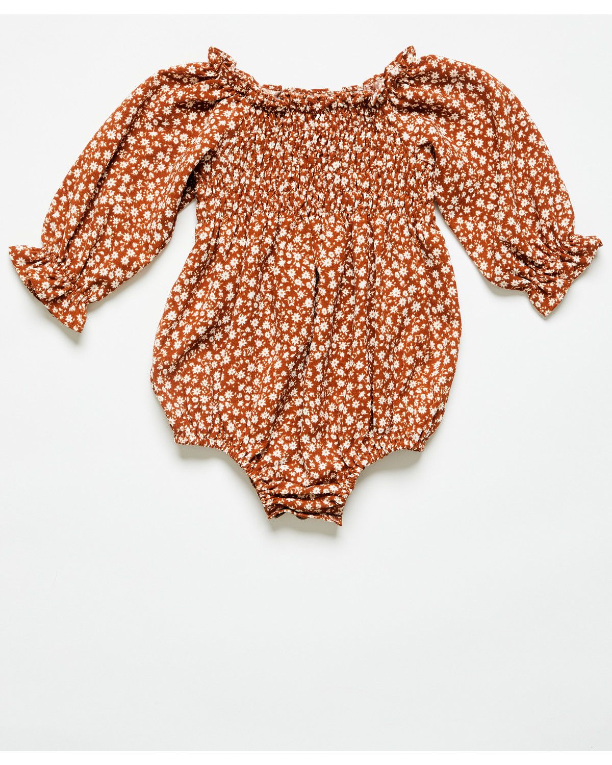 Yura Infant Girls' Floral Print Long Sleeve Onesie