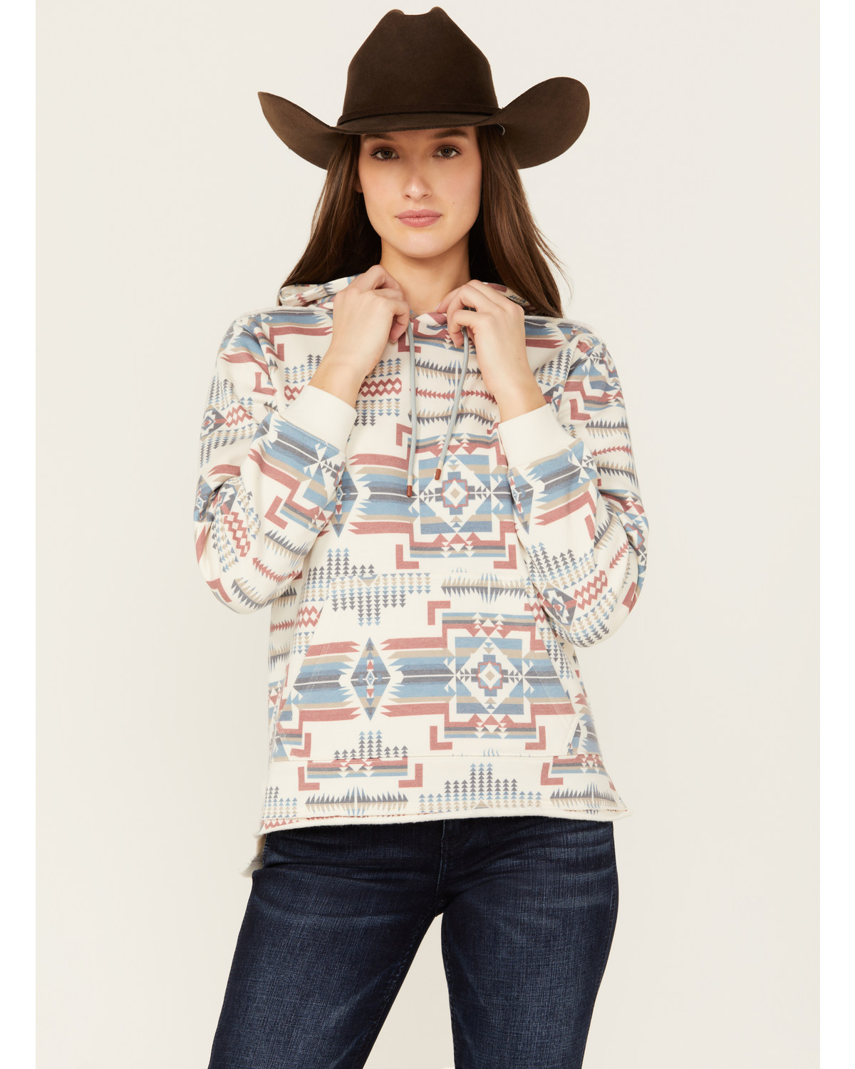 Shyanne Women's Big Horn Southwestern Print Hoodie