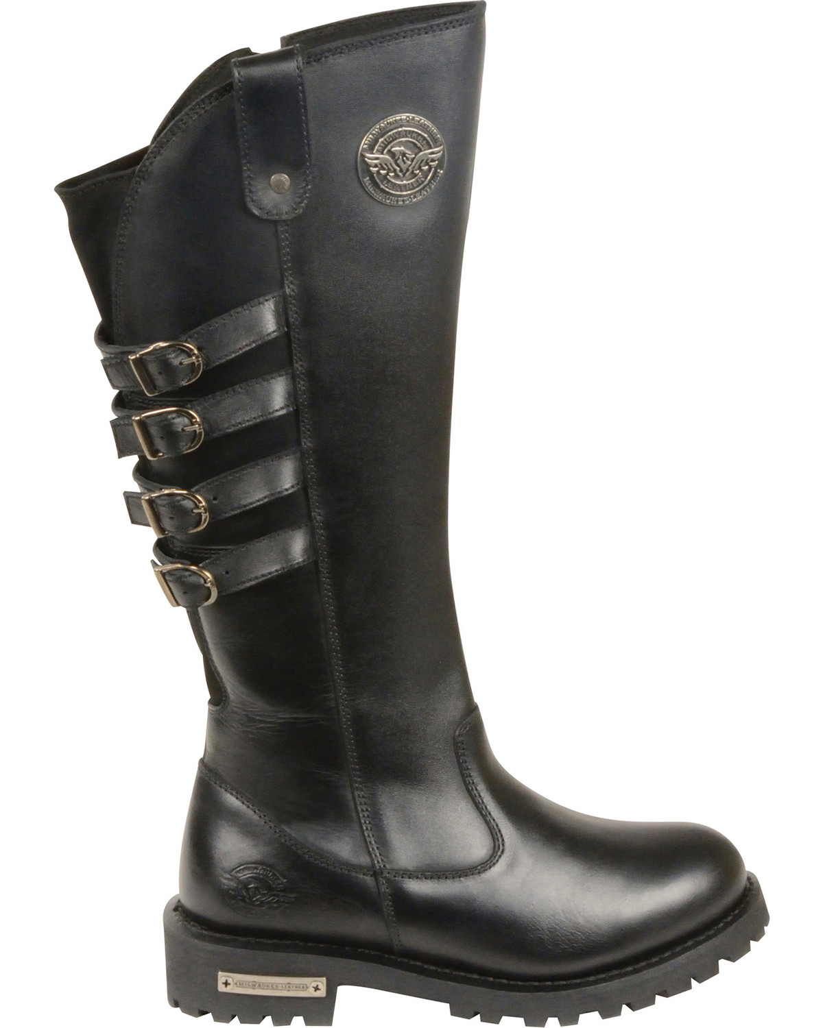 Milwaukee Leather Women&#39;s 15&quot; High Rise Leather Riding Boots - Round Toe | Boot Barn