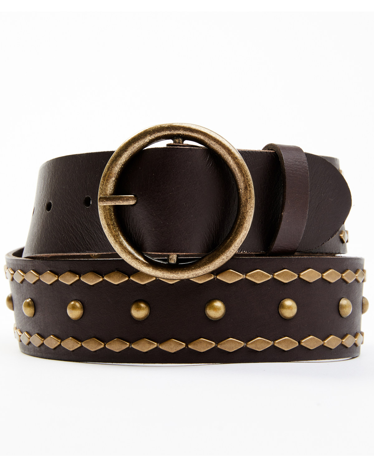 Cleo + Wolf Women's Studded Rivet Leather Retro Belt