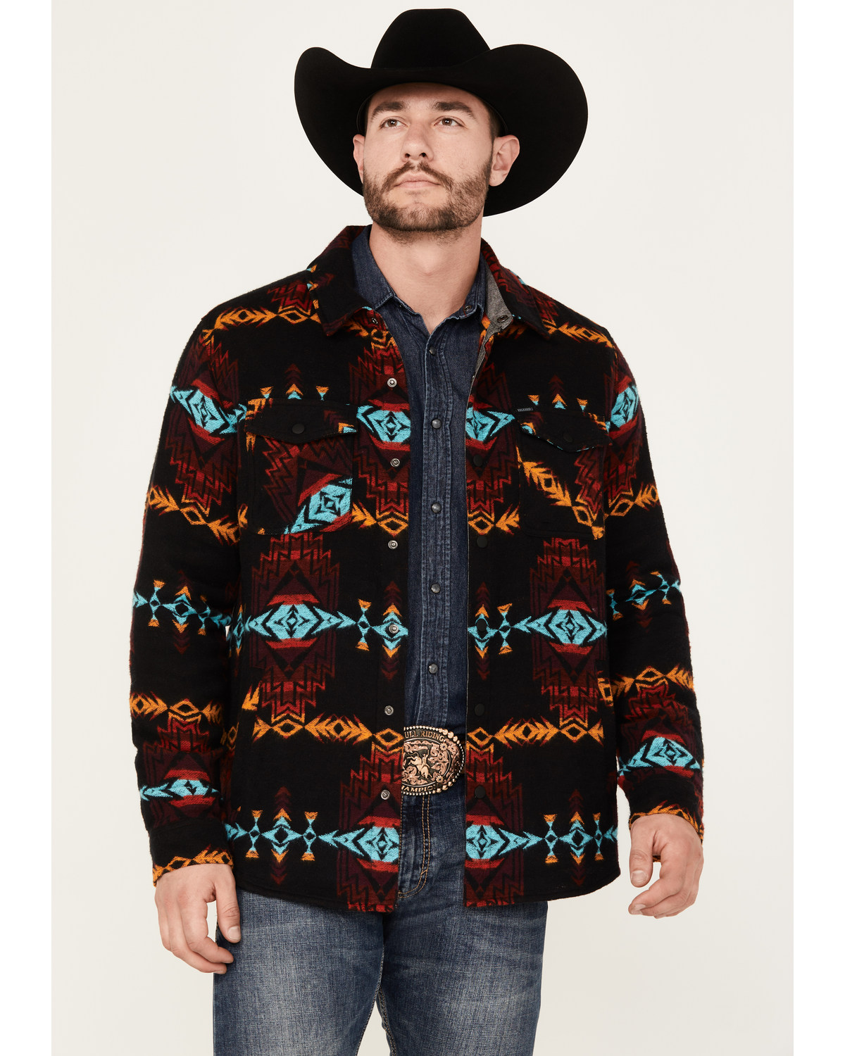 Rock & Roll Denim Men's Southwestern Print Shirt Jacket