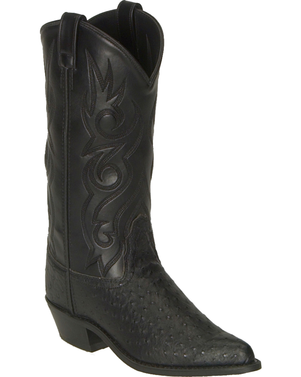 black pointed cowboy boots