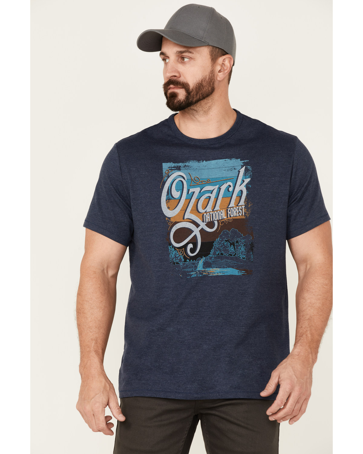 Brothers and Sons Men's Navy Ozark National Forest Graphic Short Sleeve T-Shirt