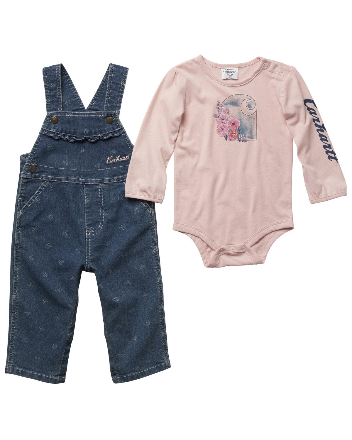 Carhartt Infant Girls' Pink Logo Onesie 