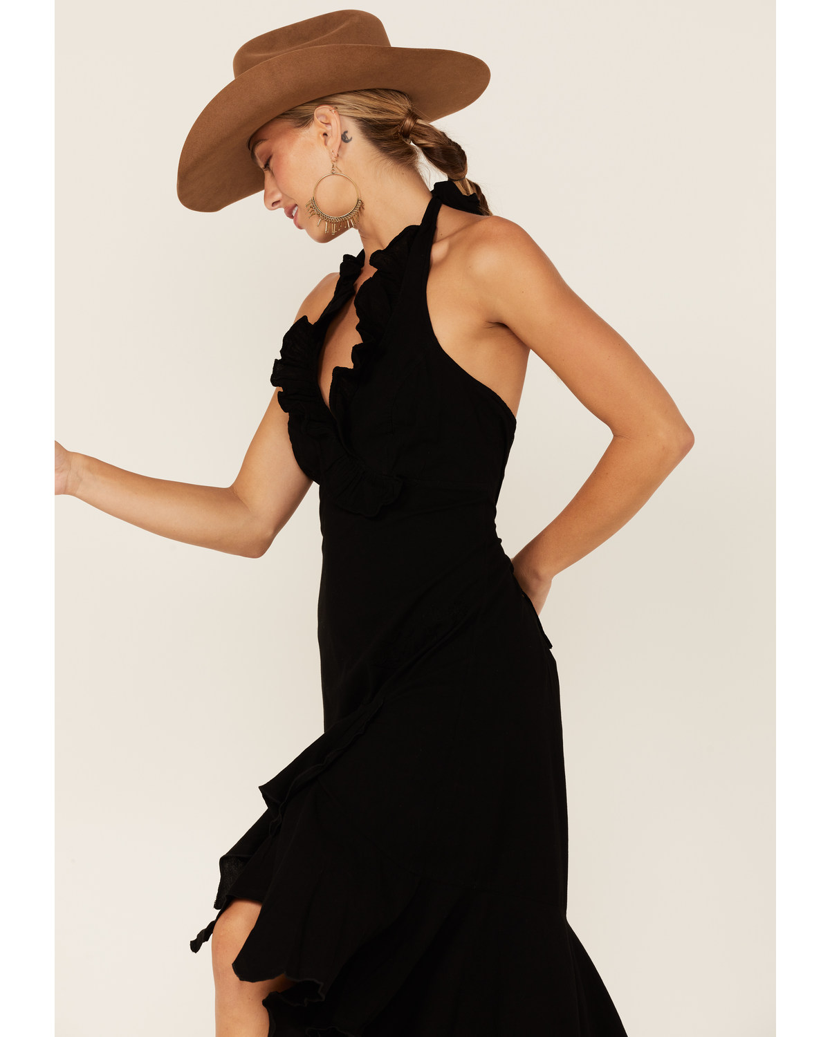 ruffled halter