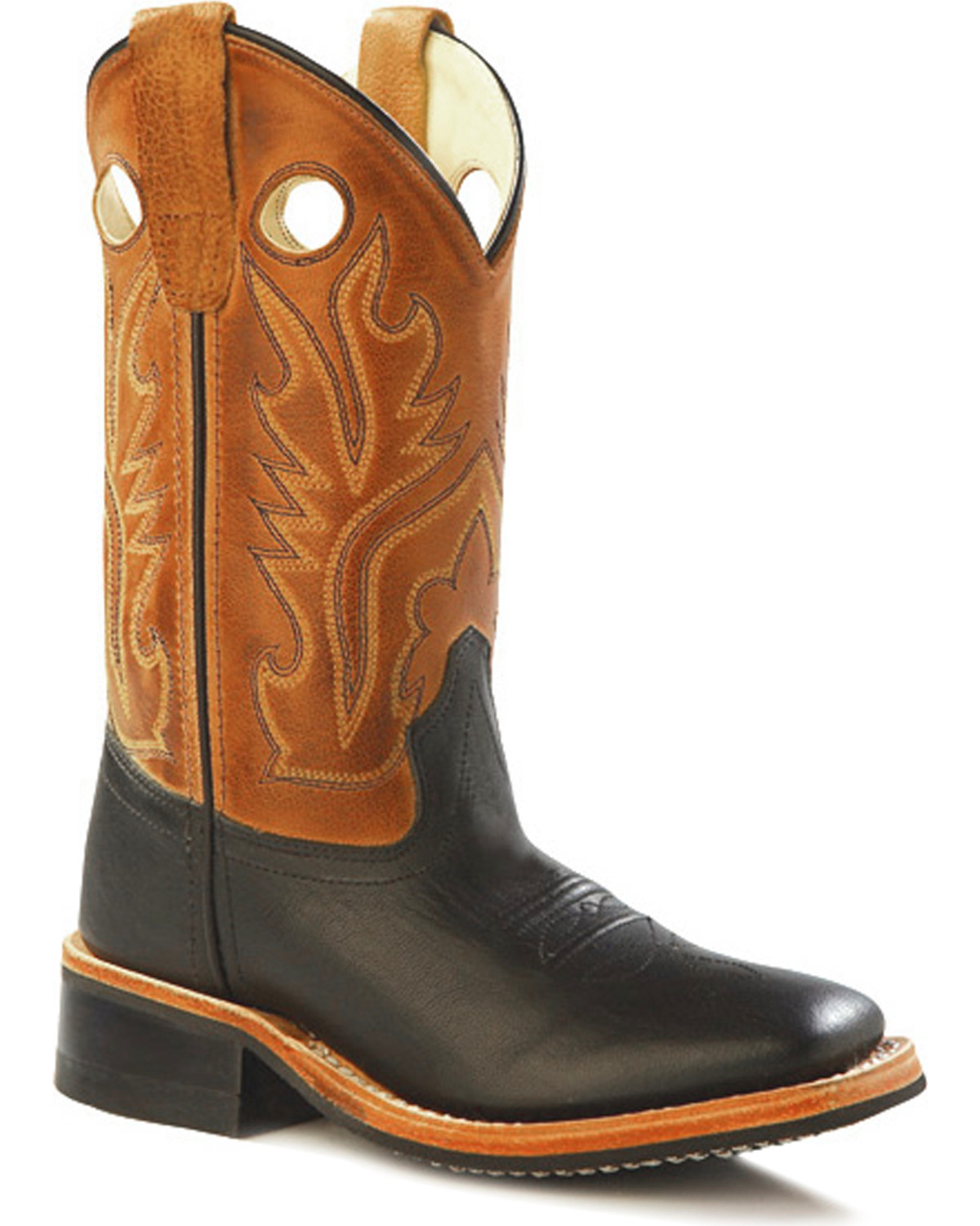 tan square toe cowboy boots