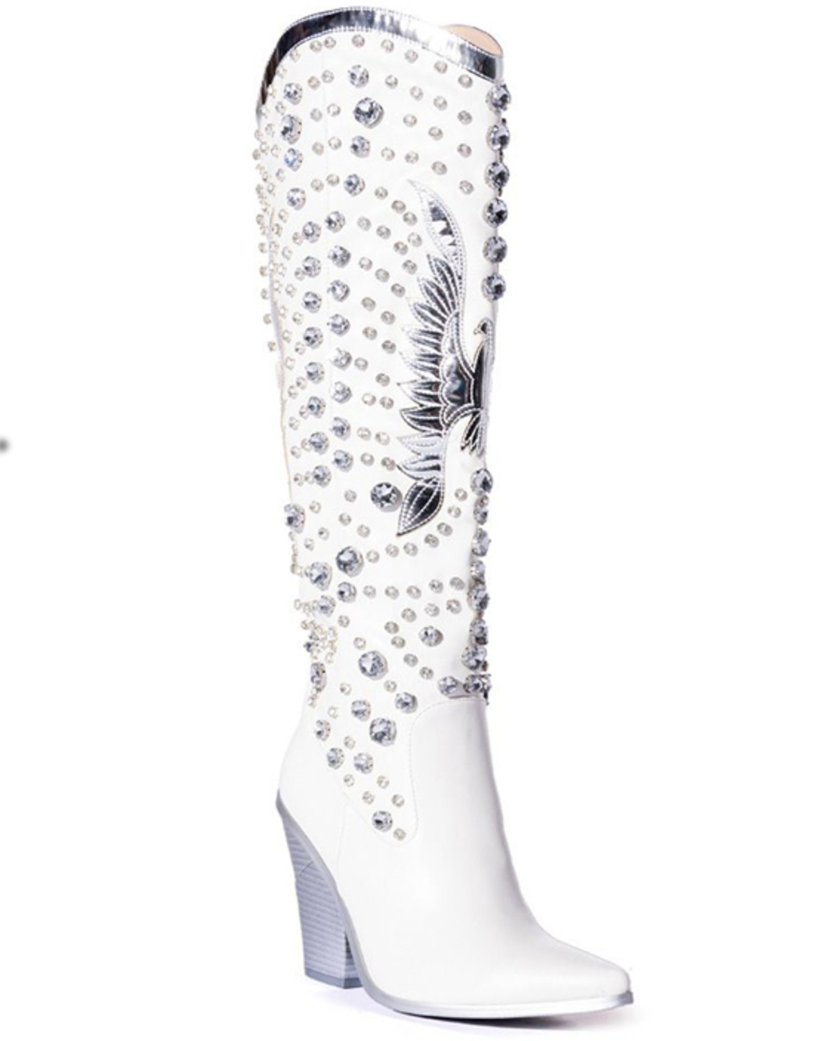 Azalea Wang Women's Upbeat Rhinestone Western Boots - Snip Toe
