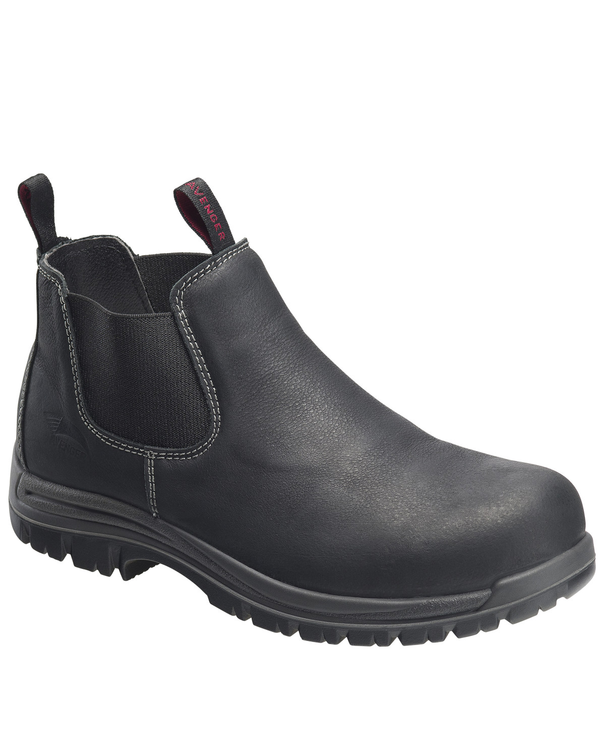 black pull on duty boots
