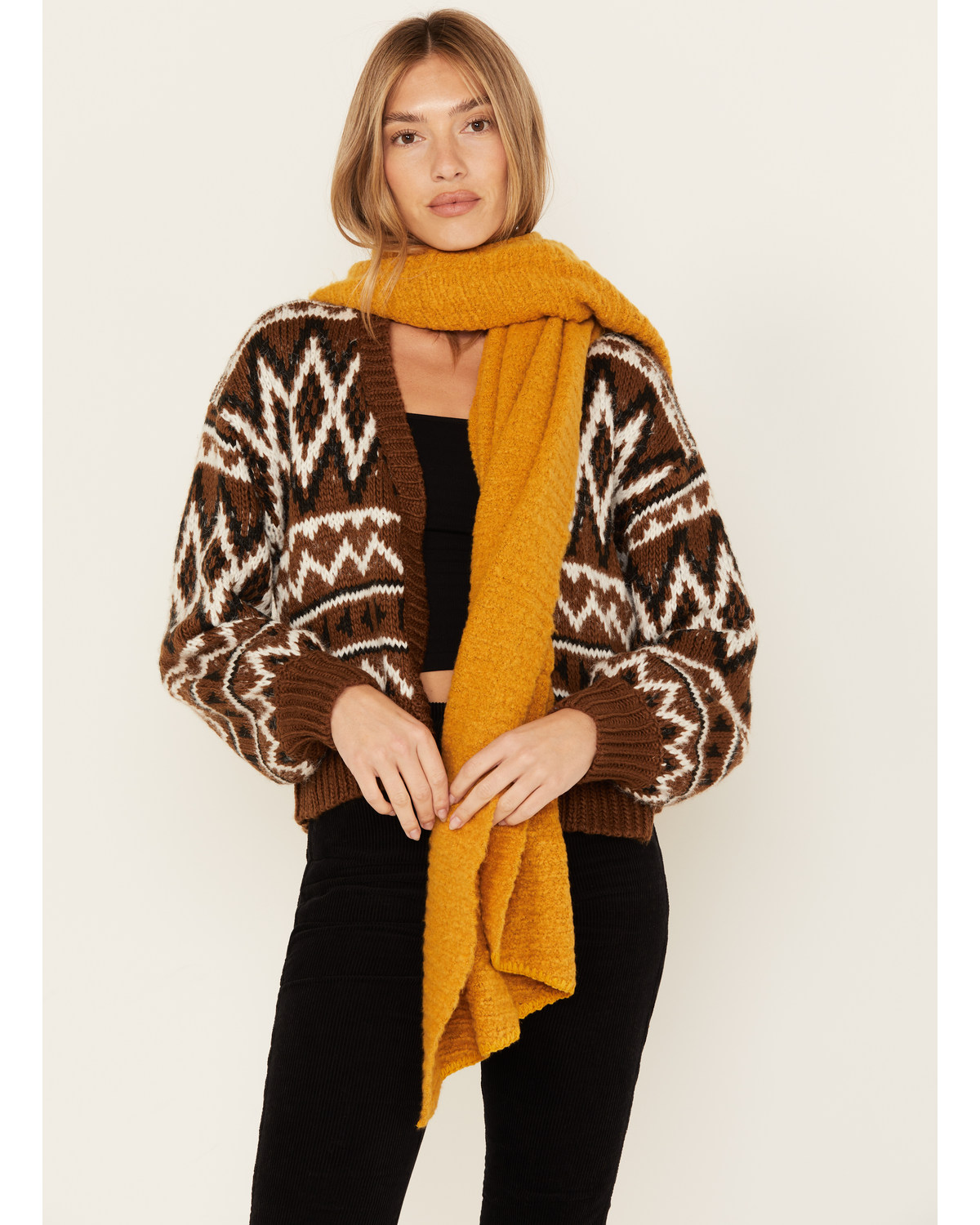 Free People Women's Ripple Recycled Blend Blanket Scarf