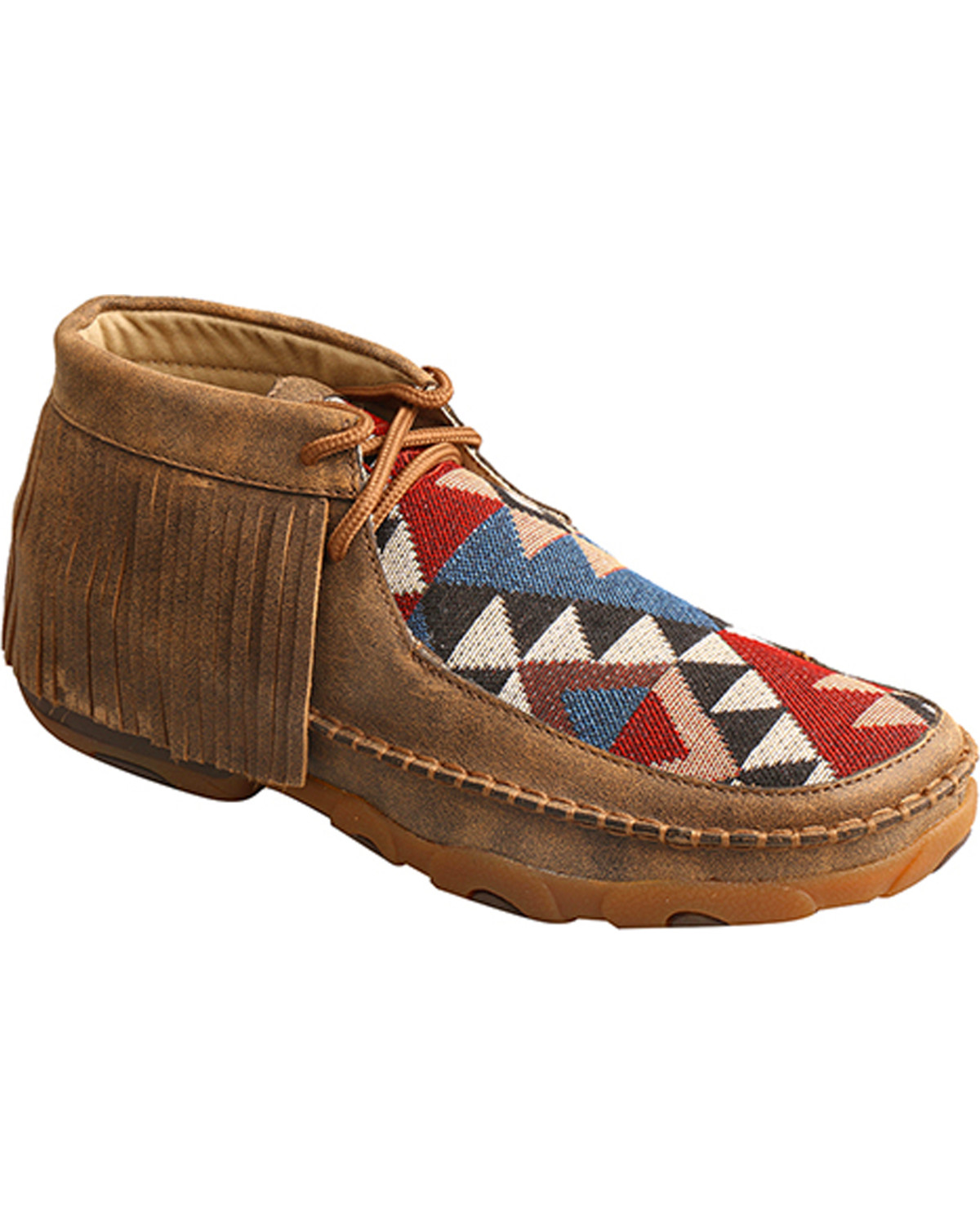 Twisted x fringe moccasins clearance