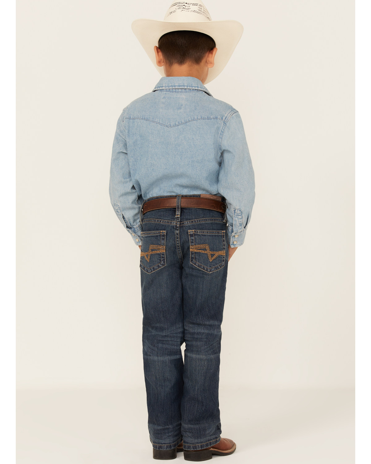 Cody James Little Boys' Saguaro Dark Wash Mid Rise Stretch Slim Bootcut Jeans - Sizes 4-8