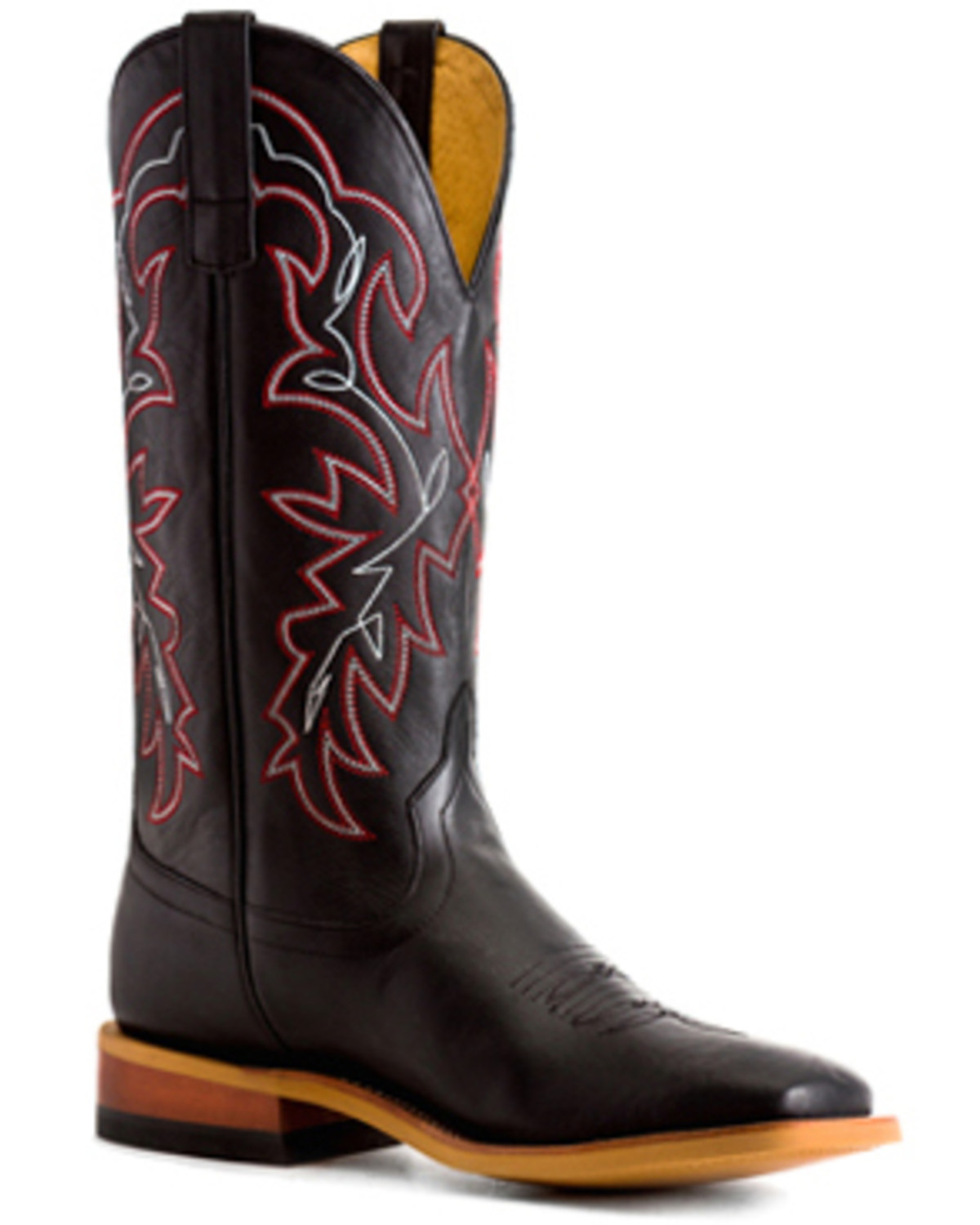 low heel square toe cowboy boots