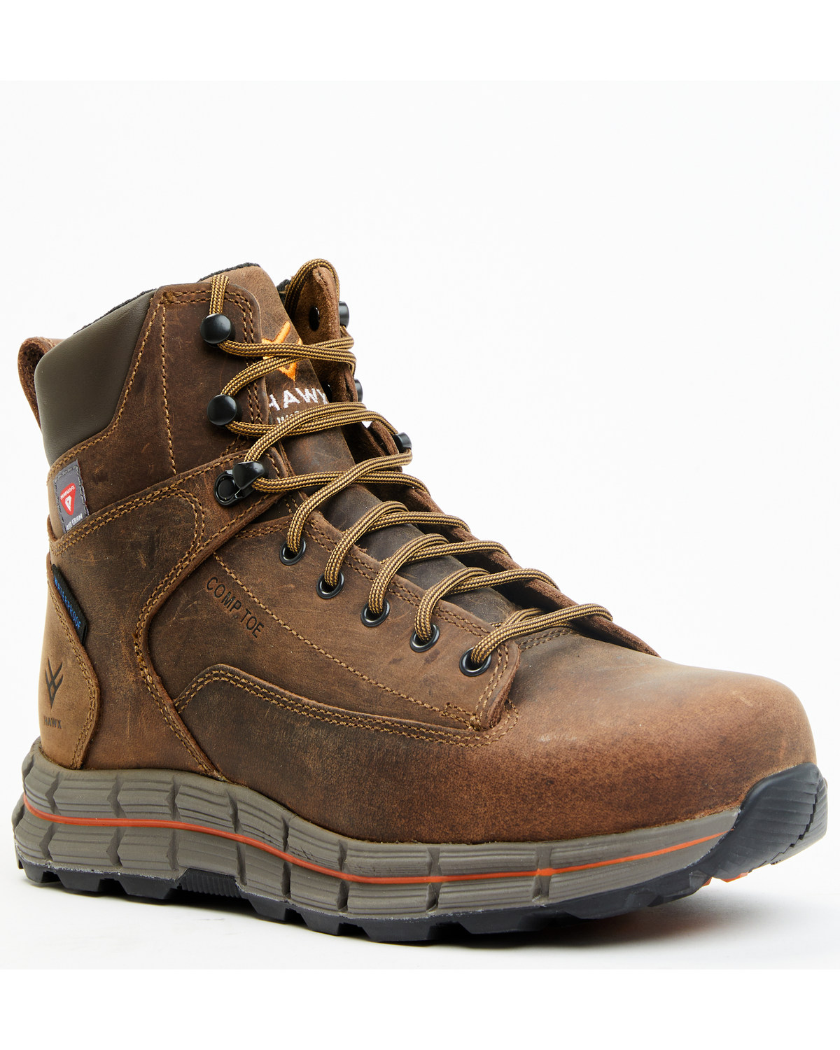 Hawx Men's 6" Insulated Lace-Up Waterproof Work Boots - Composite Toe