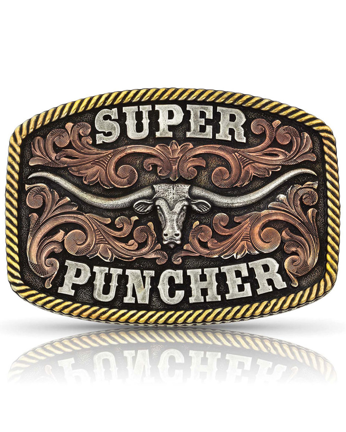 Montana Silversmiths Men's Dale Brisby Super Puncher Longhorn Buckle