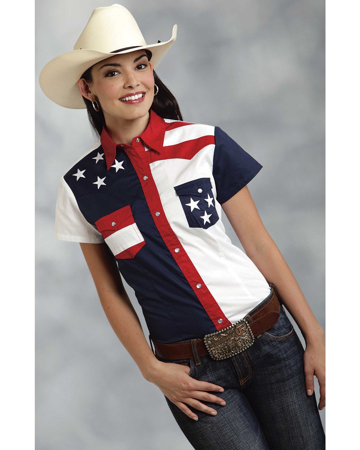 Roper Women's American Flag Short 