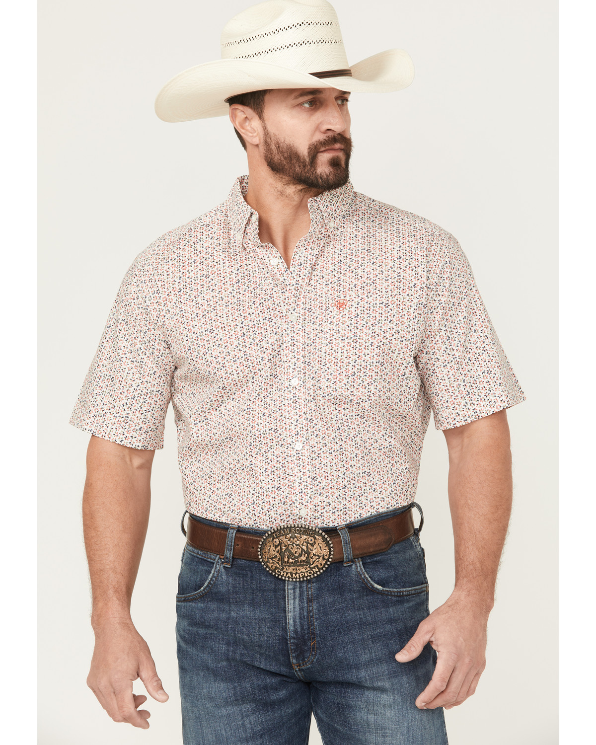 Ariat Men's Chapman Printed Short Sleeve Button-Down Western Shirt