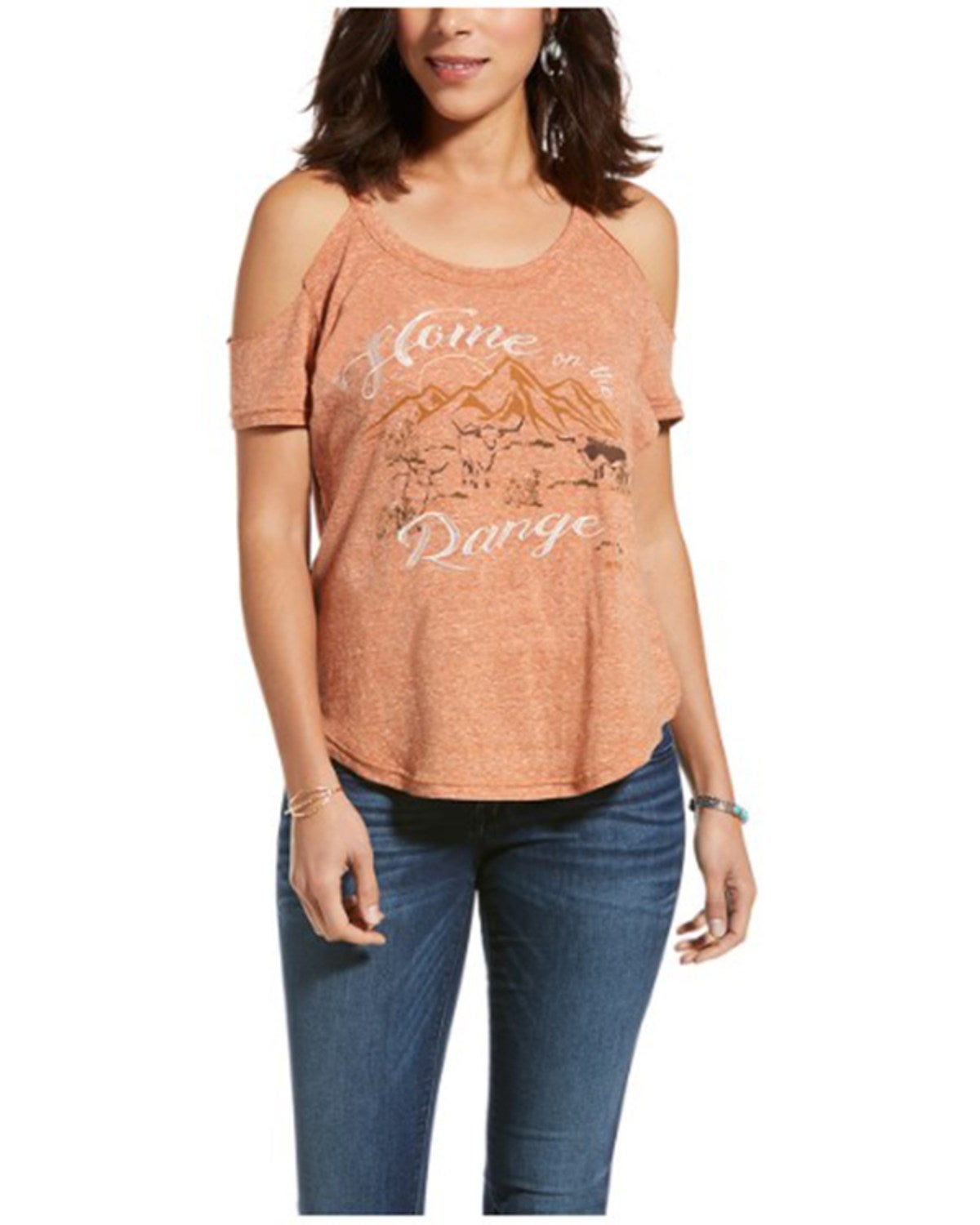 Cold Shoulder Graphic Tee | Boot Barn