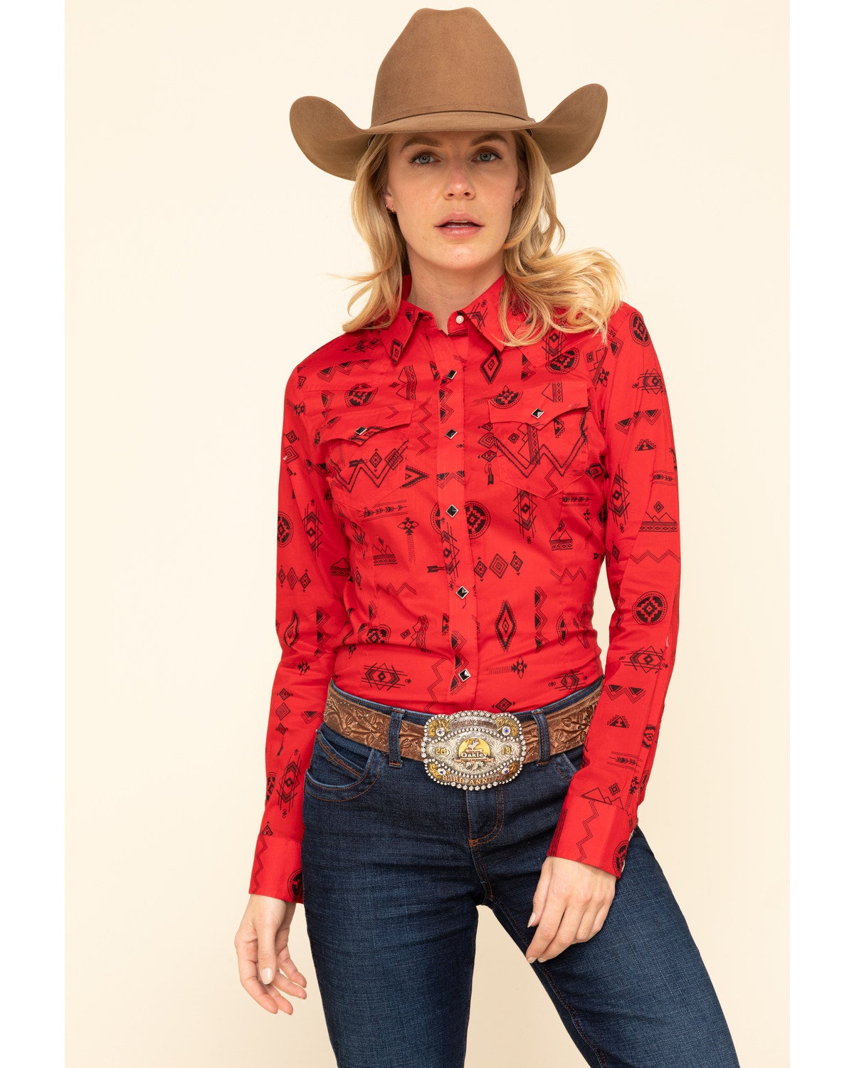 Wrangler Retro Women's Red Aztec Long 
