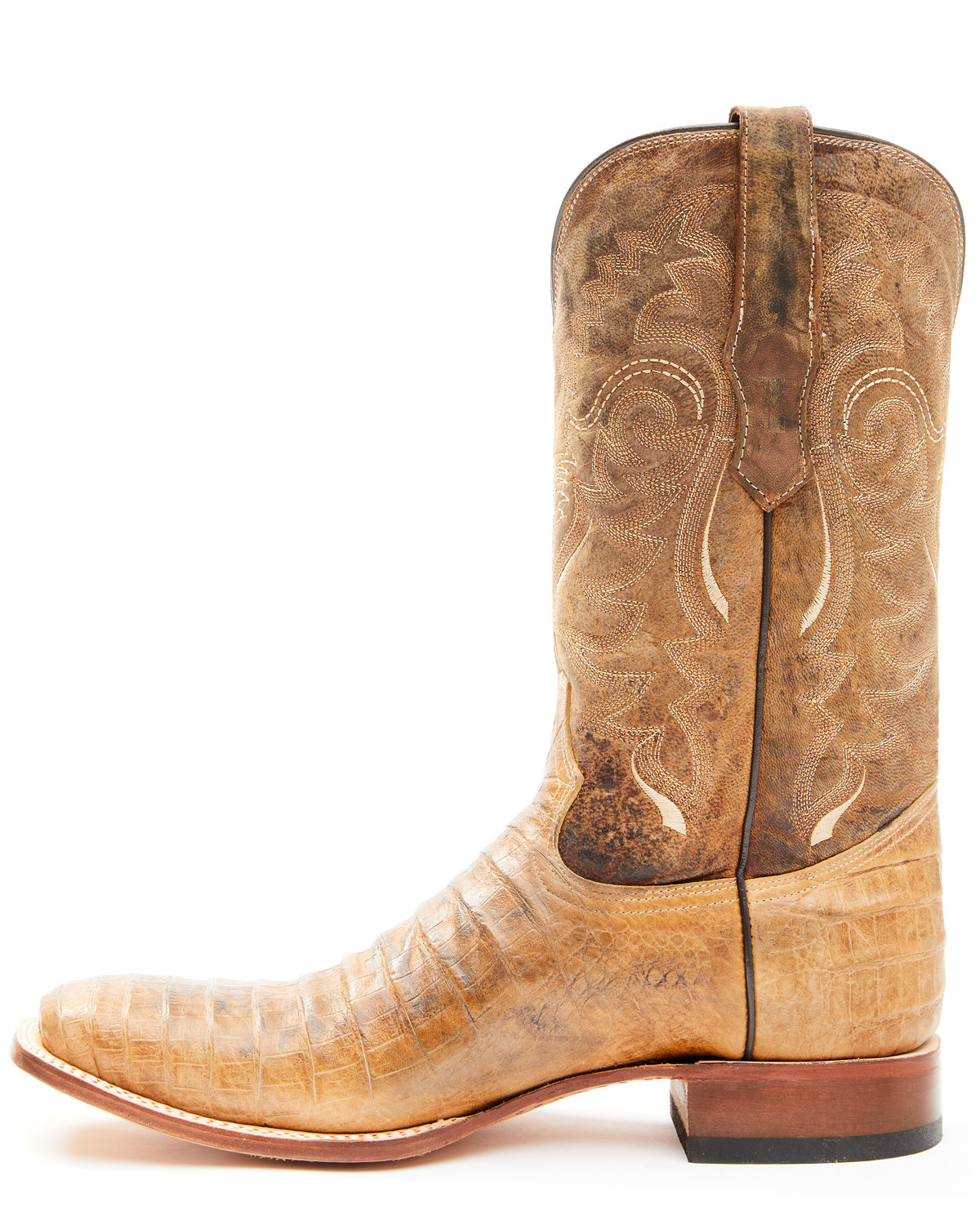 Tanner Mark Men's Caiman Belly Print Western Boots Square Toe Boot Barn