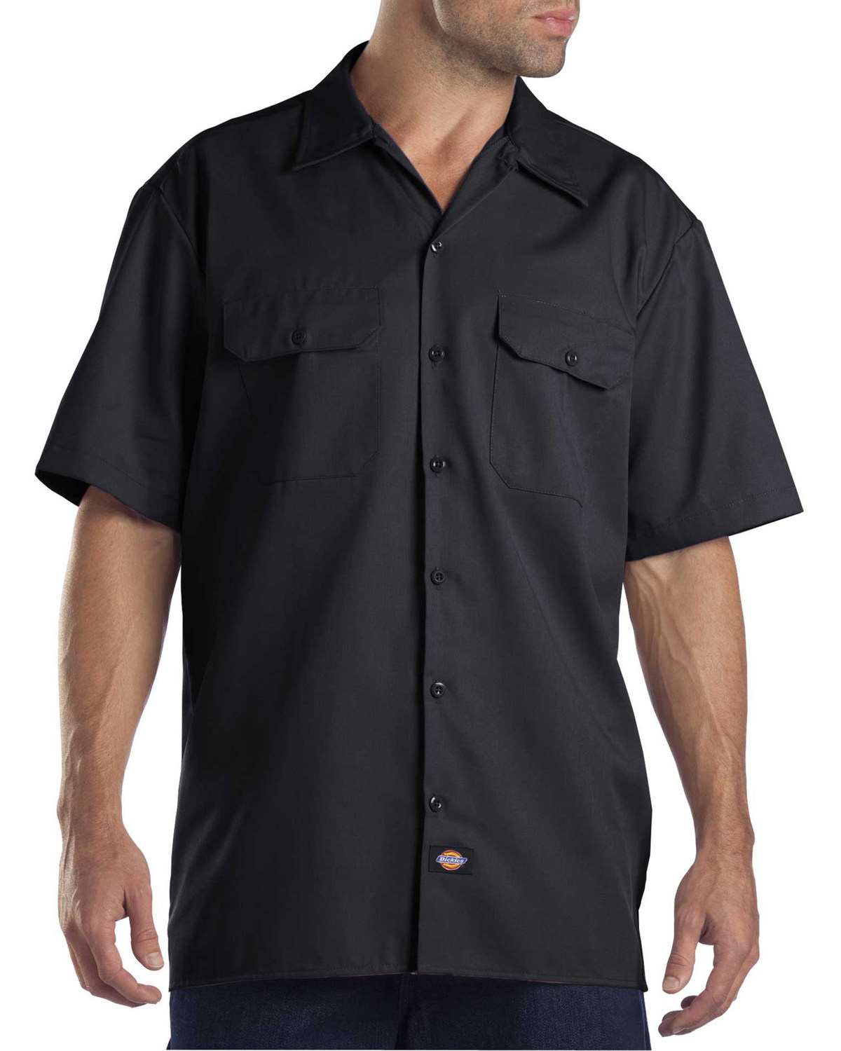 Dickies Men's Solid Short Sleeve Folded Work Shirt
