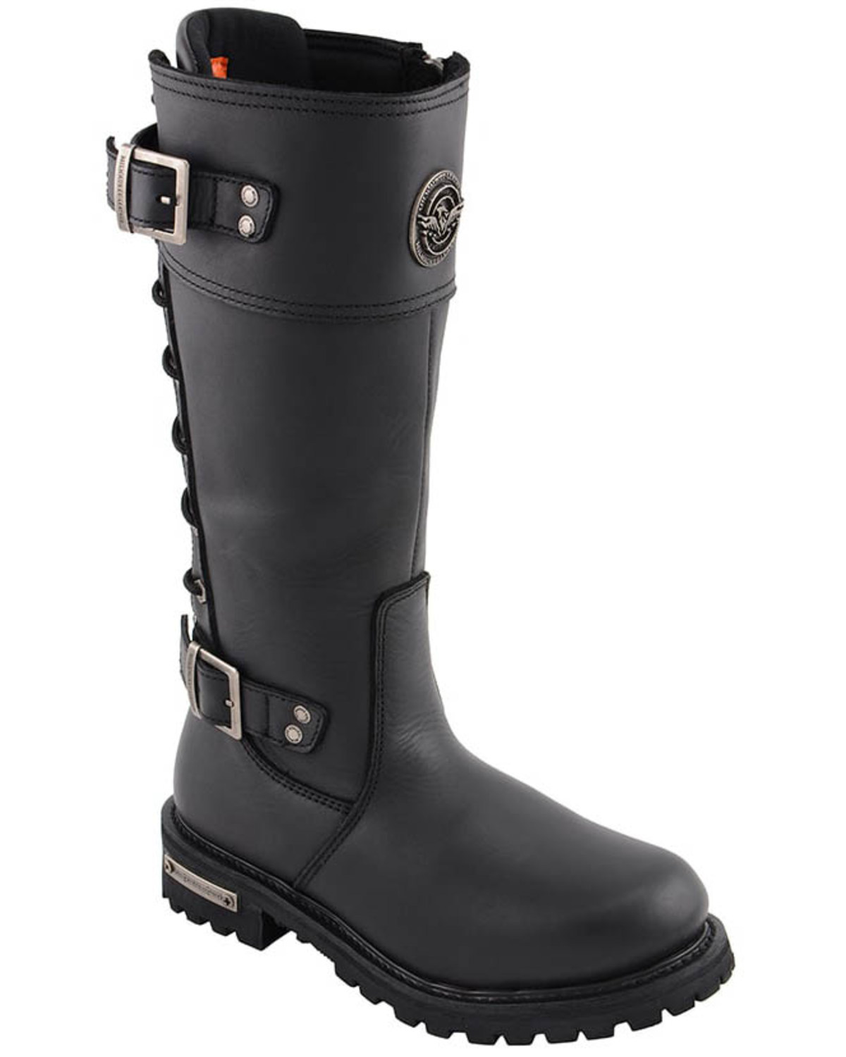 Milwaukee Leather Women's Calf Laced Riding Boots - Round Toe