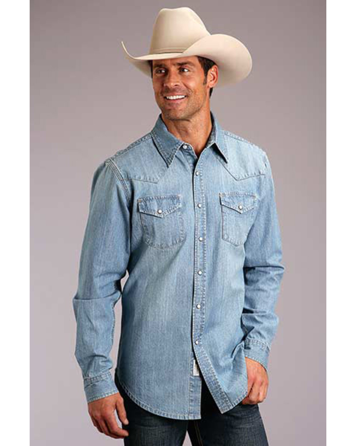 denim cowboy shirt