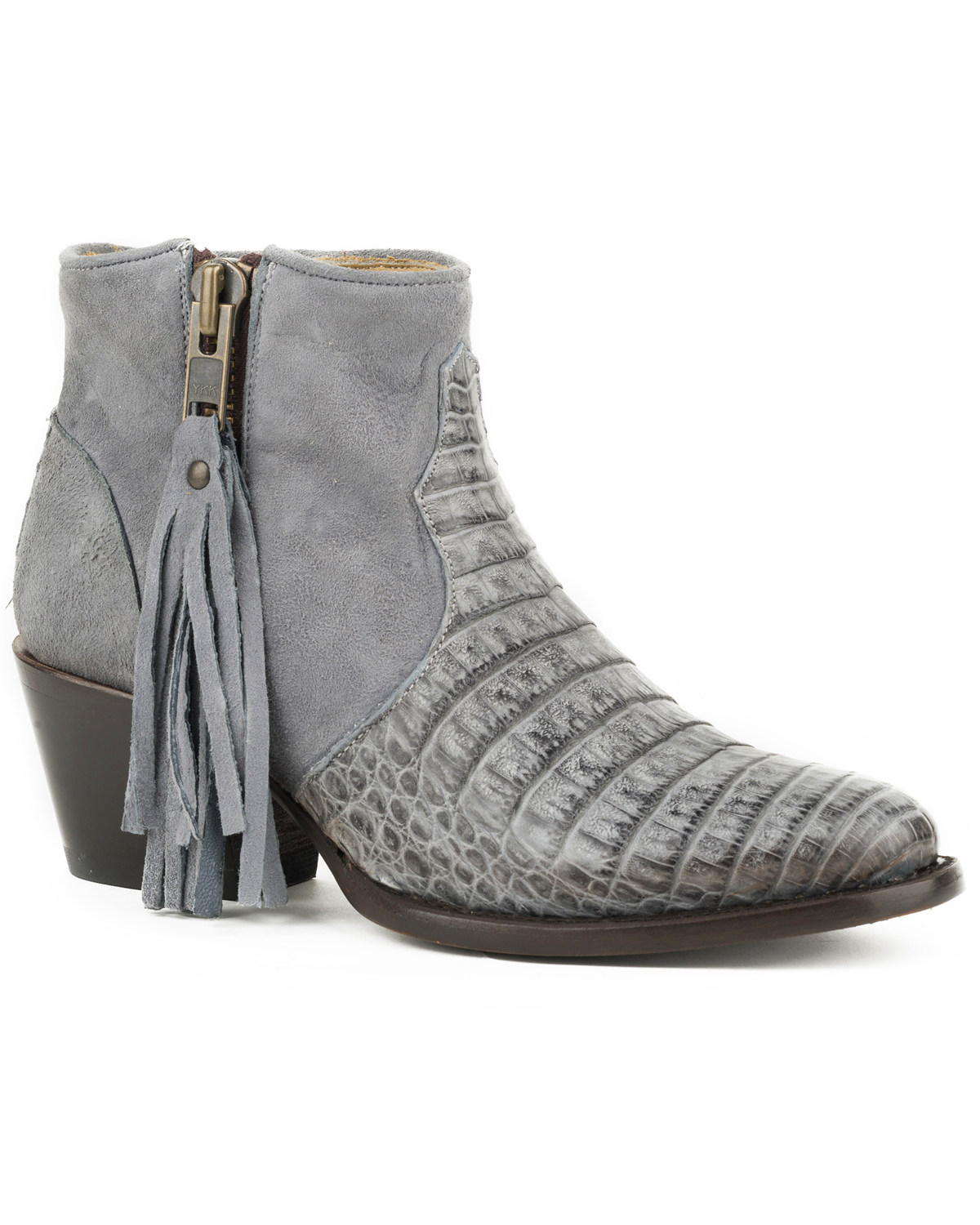women's gray booties