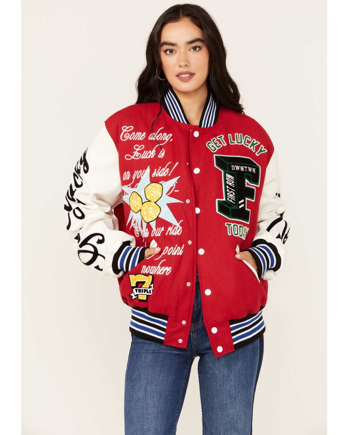 First Row Women's Road To Fortune Varsity Jacket