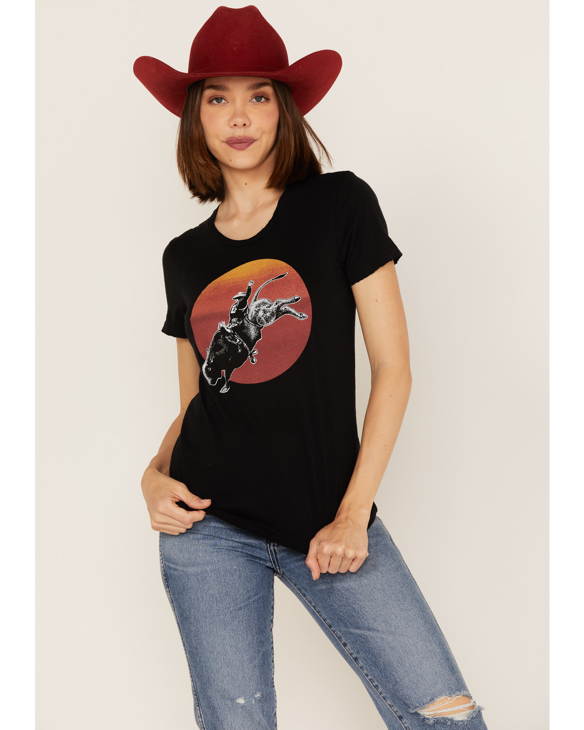Bandit Women's Sunset Bull Rider Graphic Tee