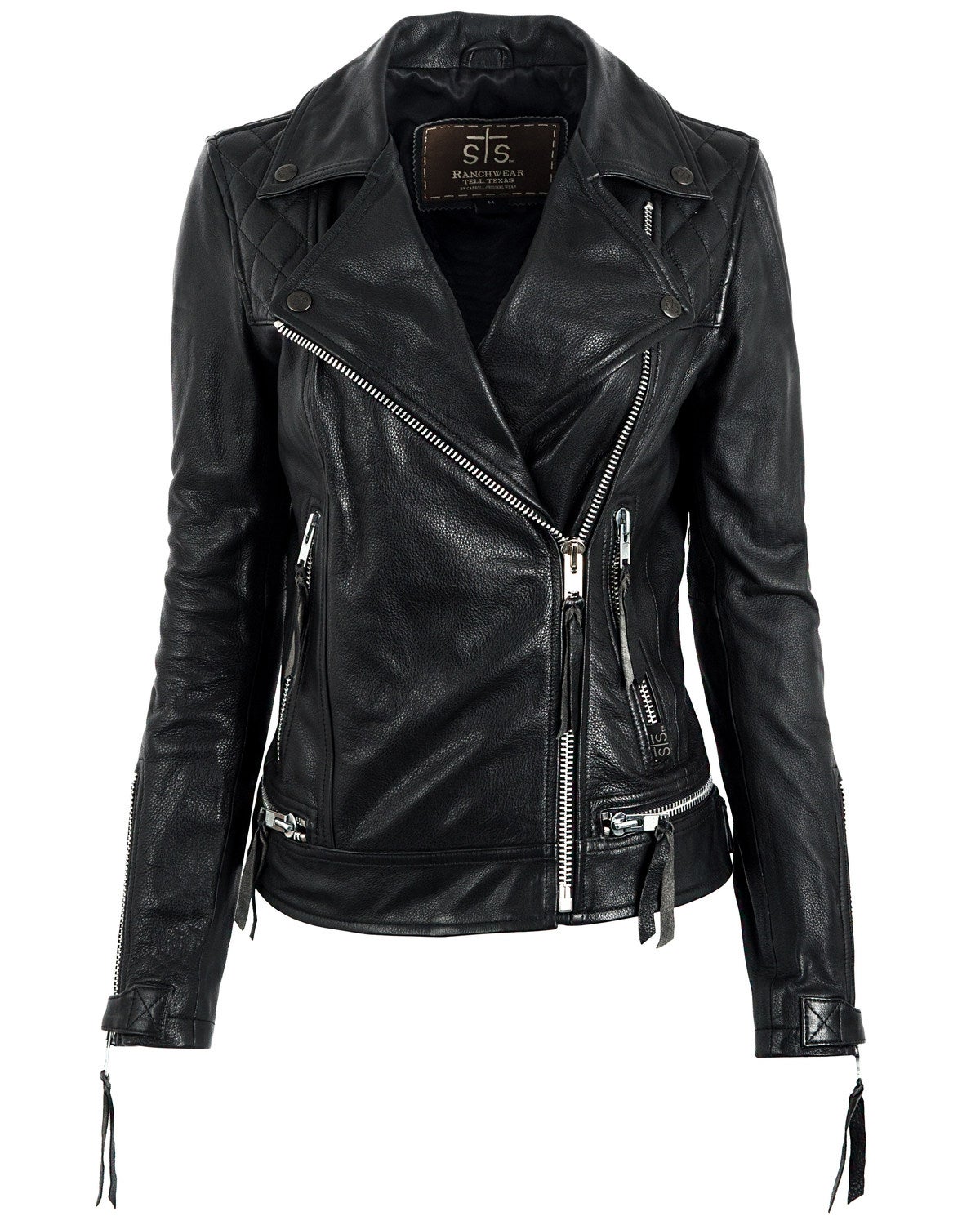 moto black leather jacket