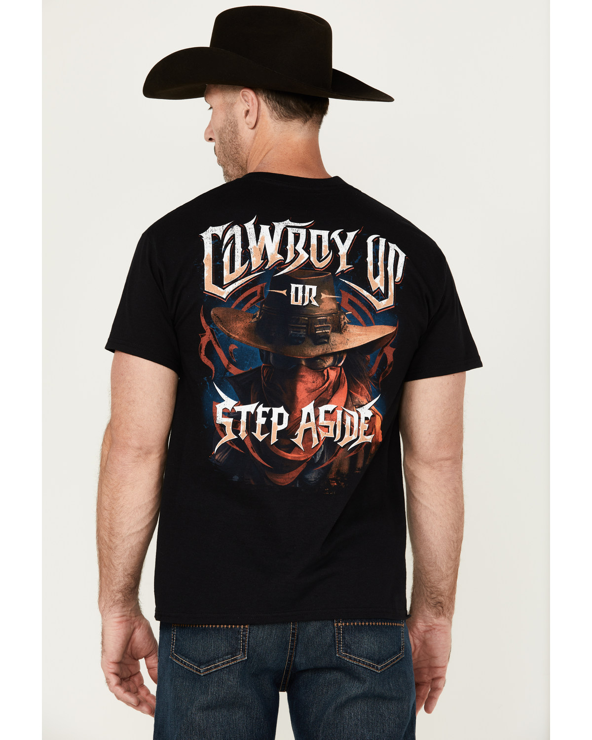 Cowboy Up Men's Step Aside Short Sleeve Graphic T-Shirt