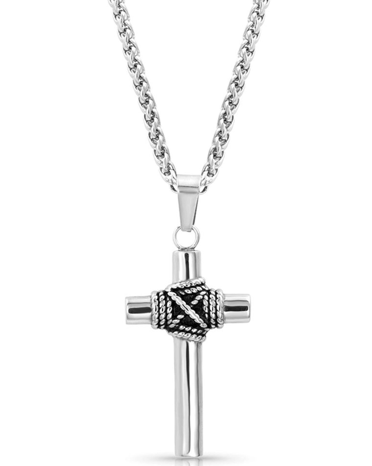 Montana Silversmiths Men's Rope Wrapped Cross Necklace