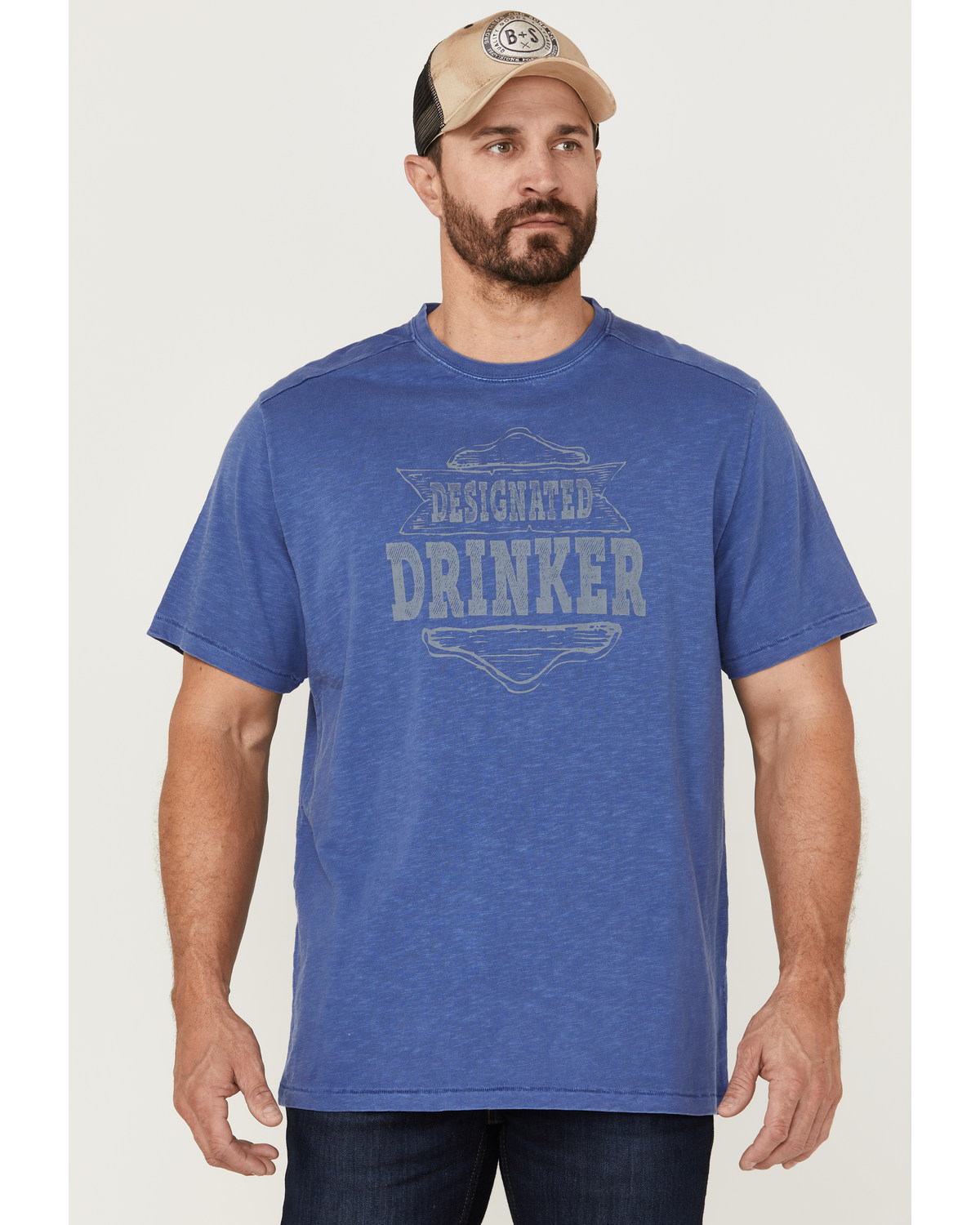 Brothers and Sons Men's Designated Drinker Graphic Short Sleeve T-Shirt
