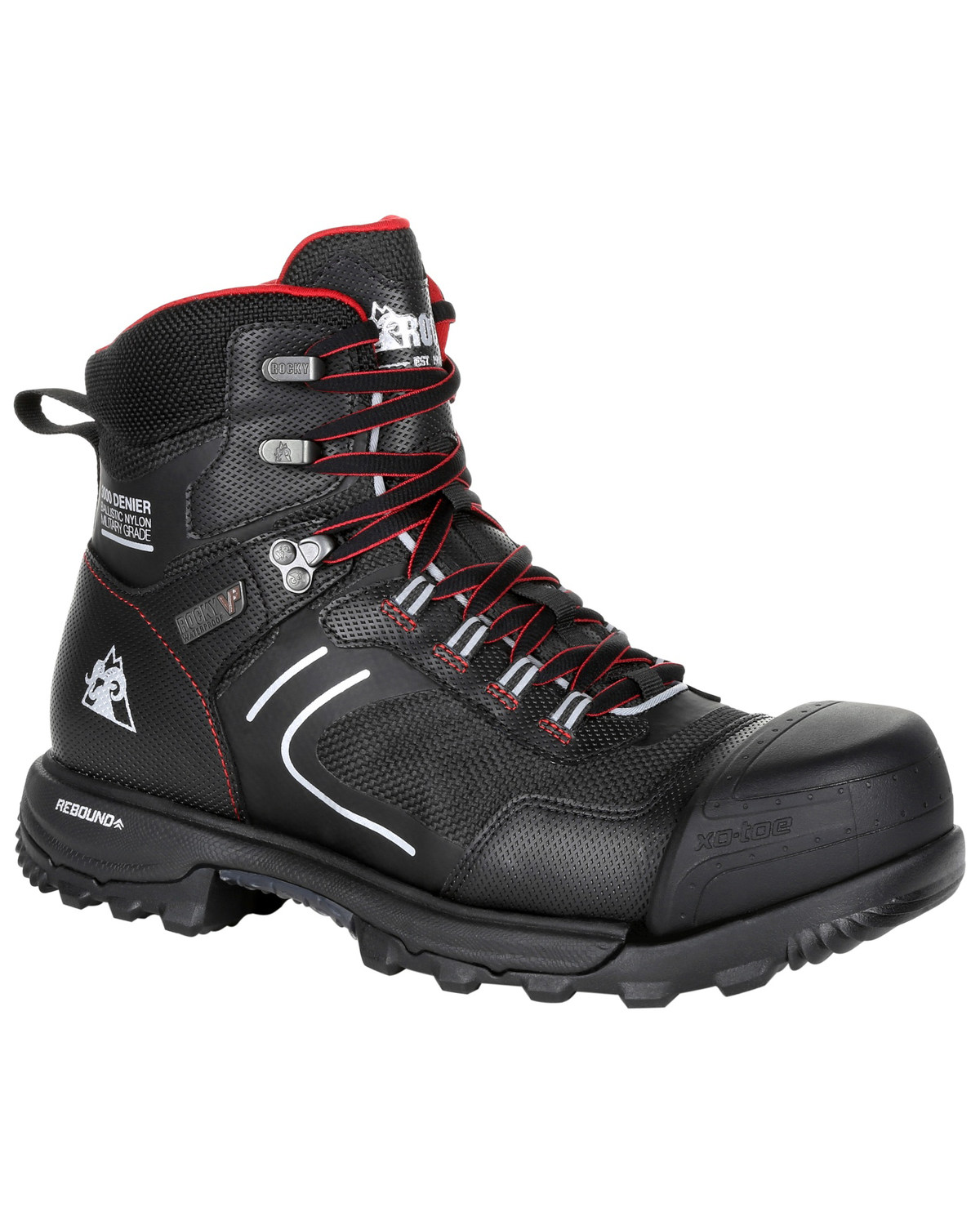 black rocky work boots