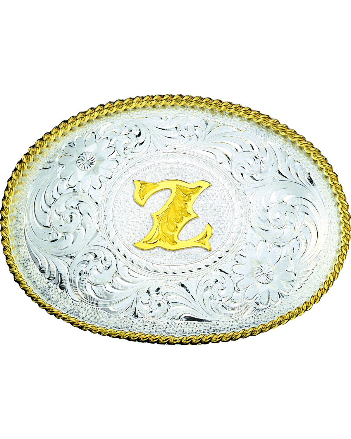 Montana Silversmiths Engraved Initial Z Western Belt Buckle