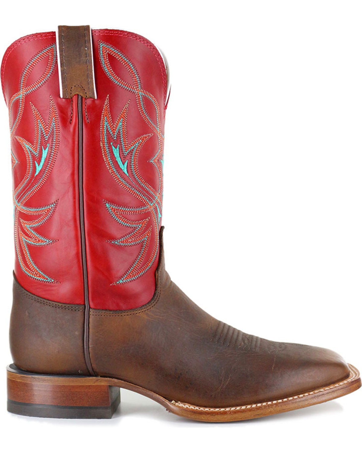 red square toe boots