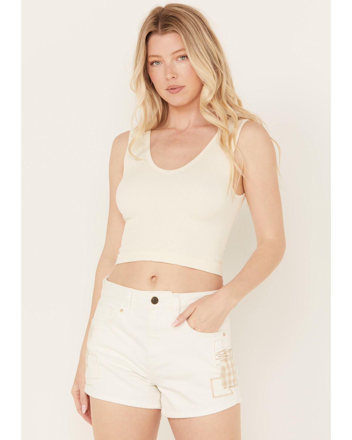 By Together Women's Seamless V Neck Tank Top