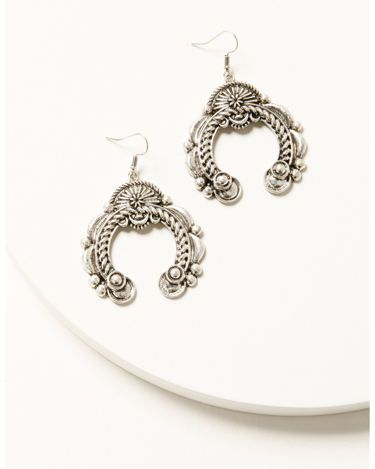 Shyanne Women's Juniper Sky Silver Squash Blossom Earrings