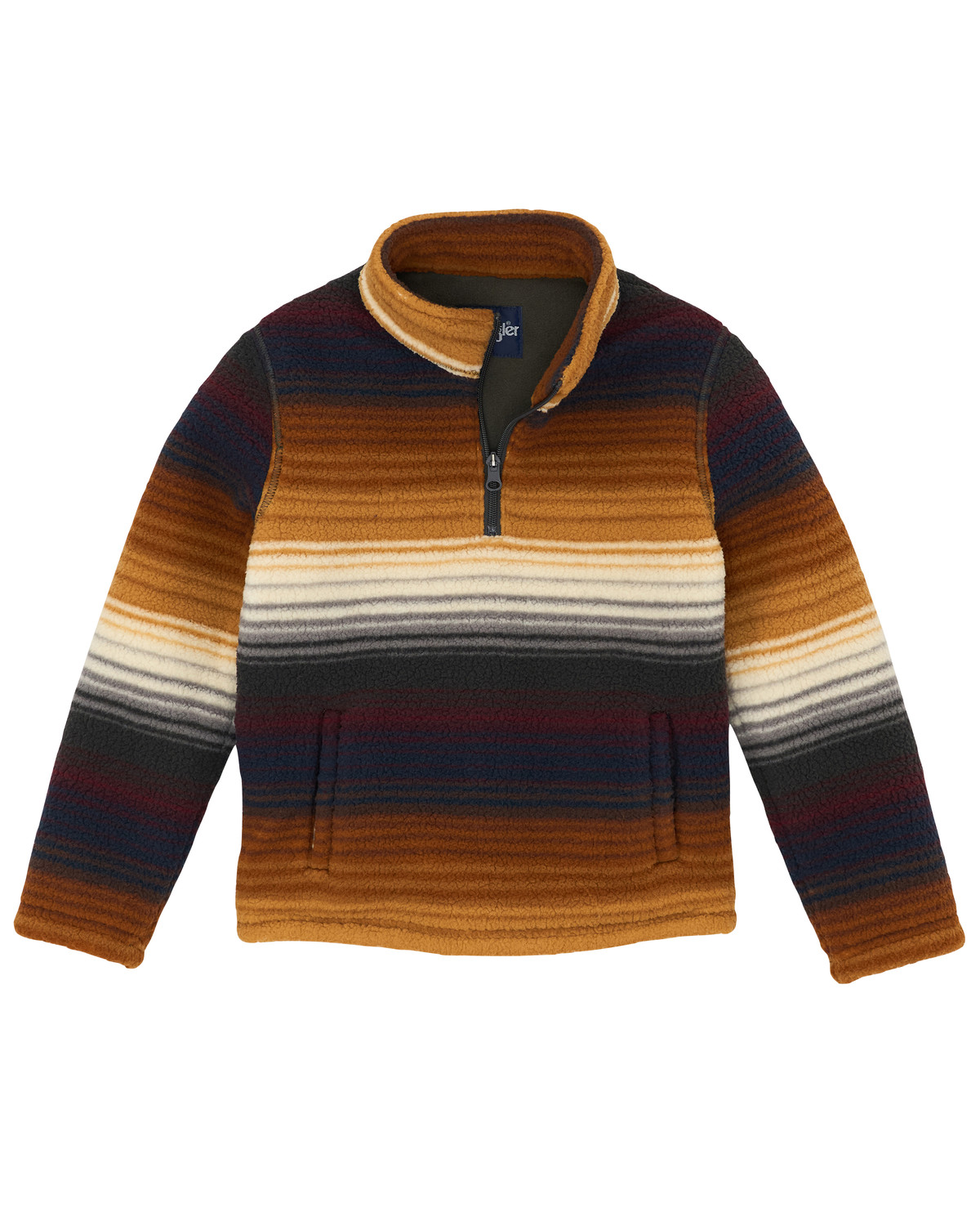Wrangler Boys' Serape Striped Quarter Zip Pullover