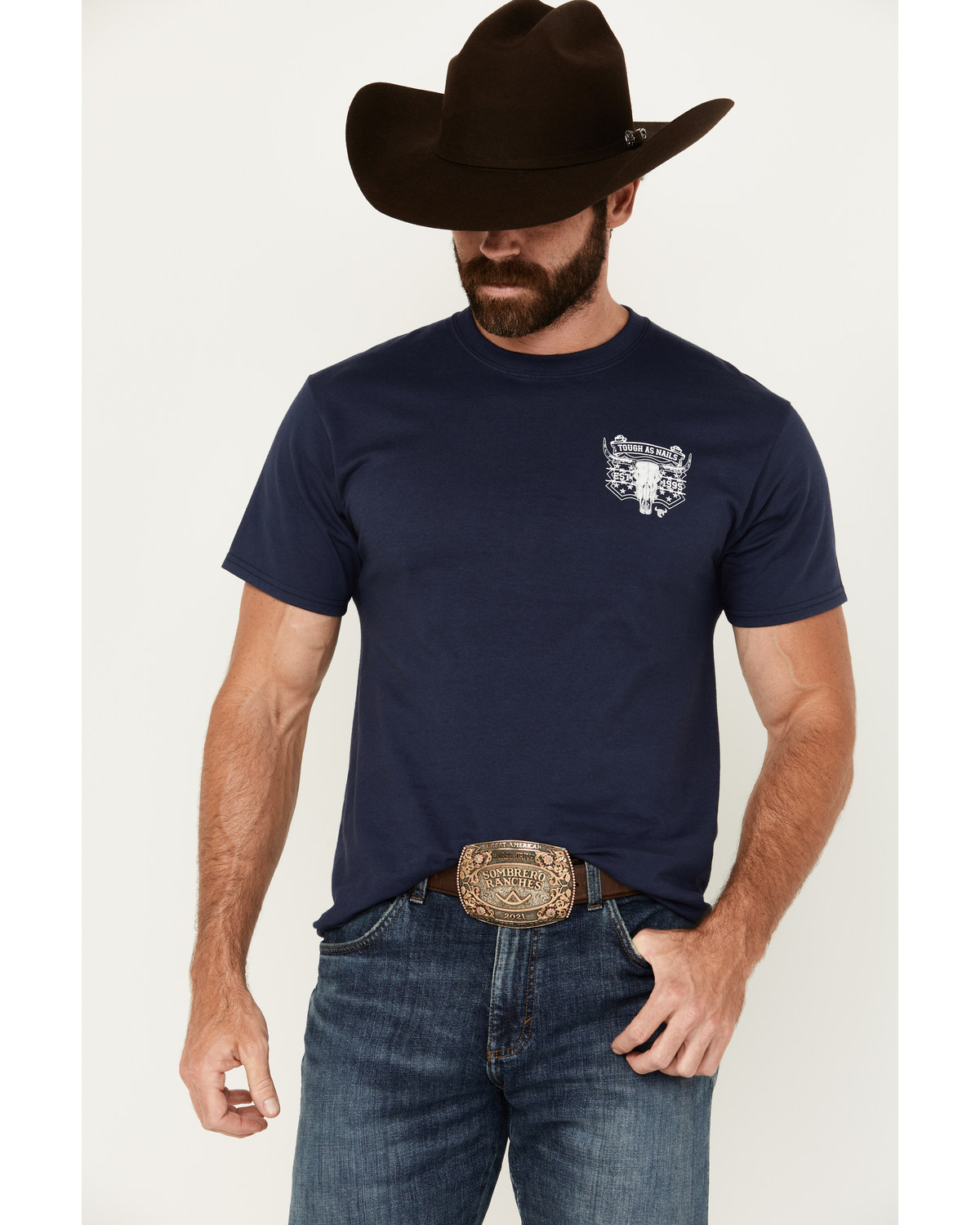 Cowboy Hardware Men's Tough As Nails Short Sleeve Graphic T-Shirt