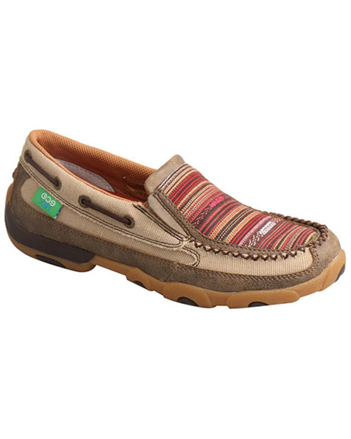 Twisted X Women's Multicolor ECO TWX Driving Moccasin Shoes - Moc Toe