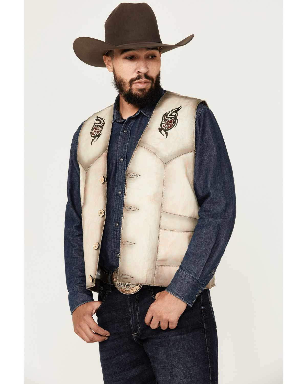 Kobler Leather Men s Eagle Vest Pueblo Mall