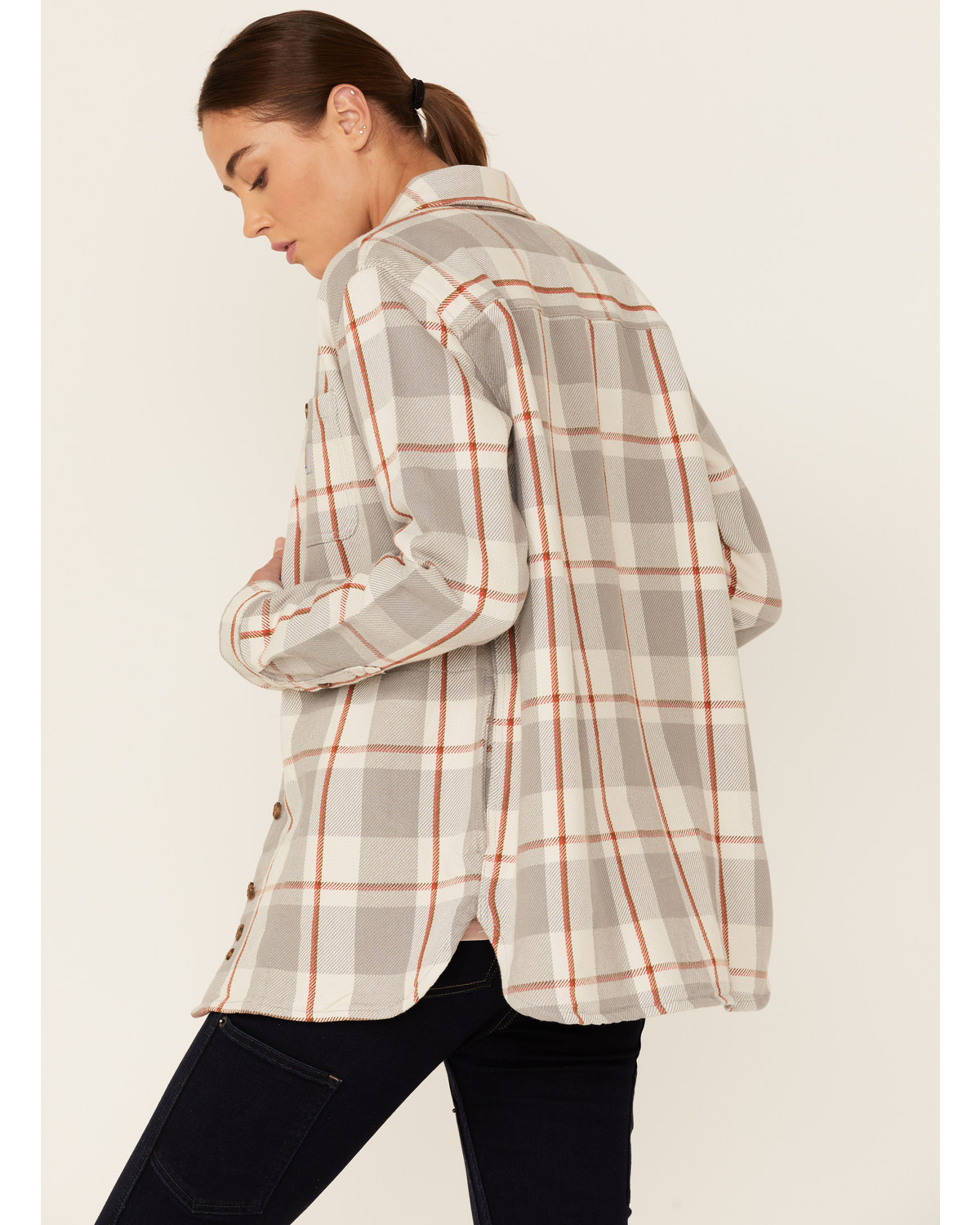 Carhartt Women's Plaid ButtonDown Flannel Shacket Boot Barn