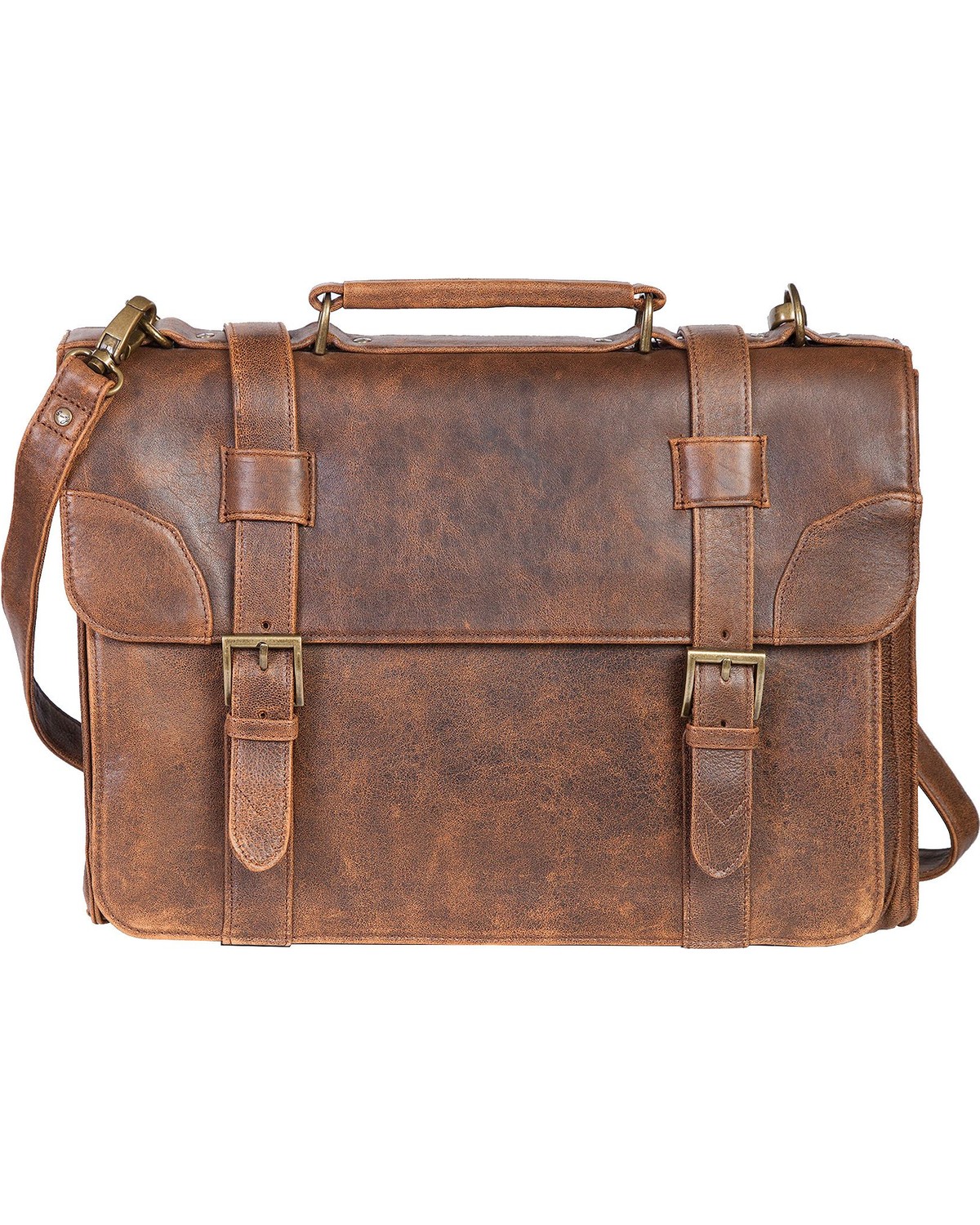 Scully Men's Antique Lambskin Satchel Briefcase