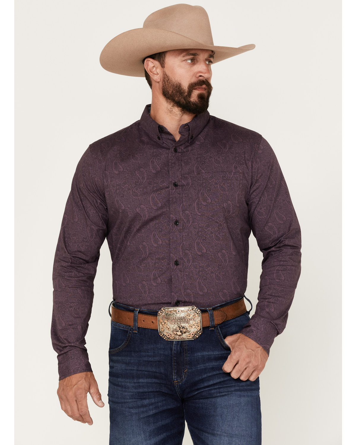Cody James Men's Primative Geo Print Button-Down Western Shirt