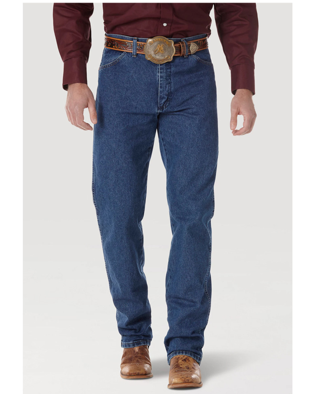 Wrangler Men's Medium Wash High Rise Original Cowboy Bootcut Jeans