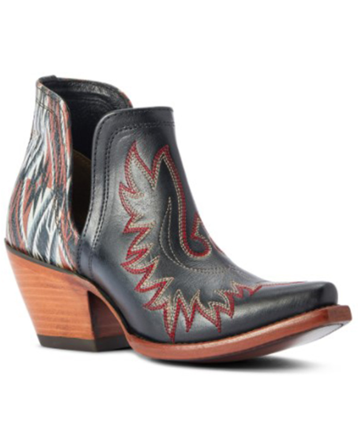 Ariat Women's Dixon Chimayo Cash Roja New Mexico Print Western Booties - Snip Toe